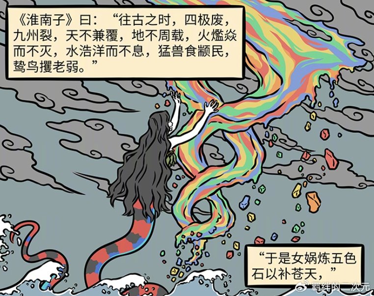 非人哉共工捅破天,女娲收拾残局,成功拯救世界,可巨鳌有点可怜