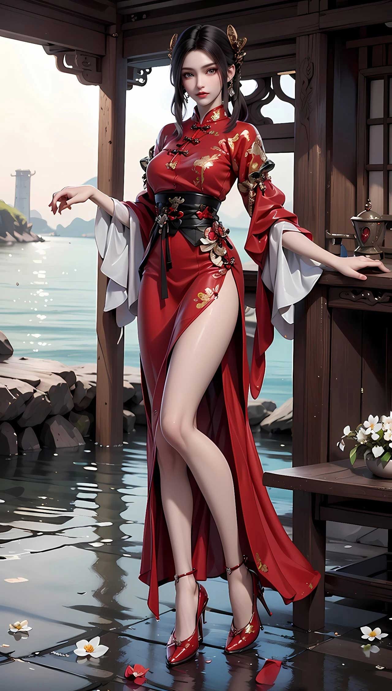 《完美世界》秦怡宁AI性感美腿壁纸