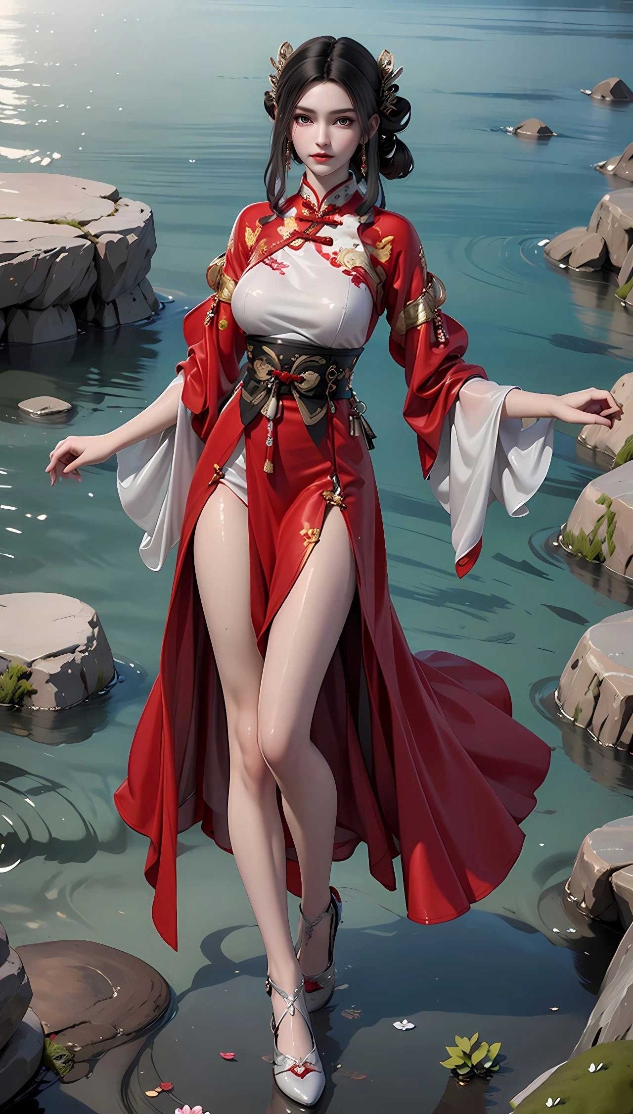 《完美世界》秦怡宁AI性感美腿壁纸